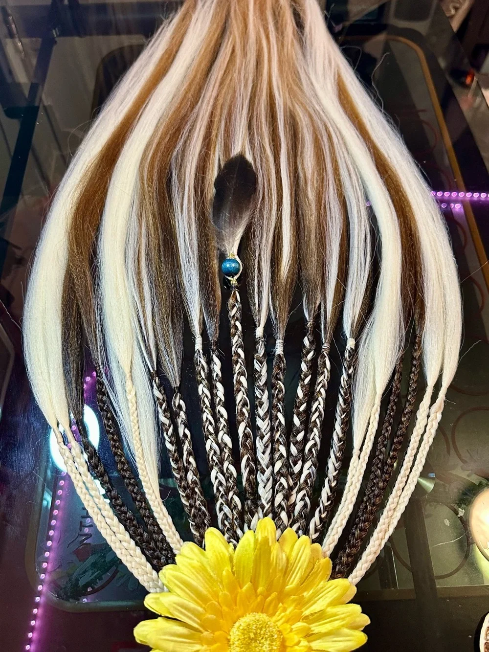 Two-Tone Braided Clip-In Hair Extensions - Blonde & Brown